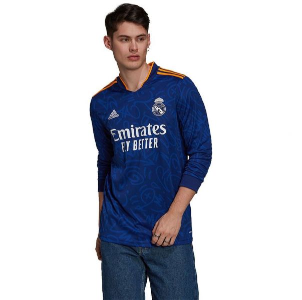 adidas Camiseta Manga Corta Real Madrid 21/22 Segunda Equipación Junior  Azul
